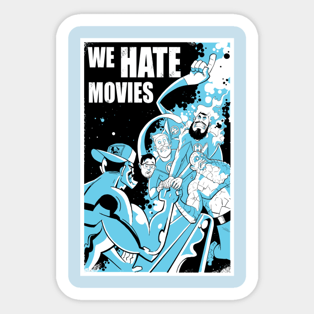 The Cosmic Arm Wrestle Sticker by We Hate Movies